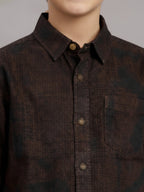 BOYS Cotton Abstract printed Shirt Brown-(BRS-6677-011-1BR)