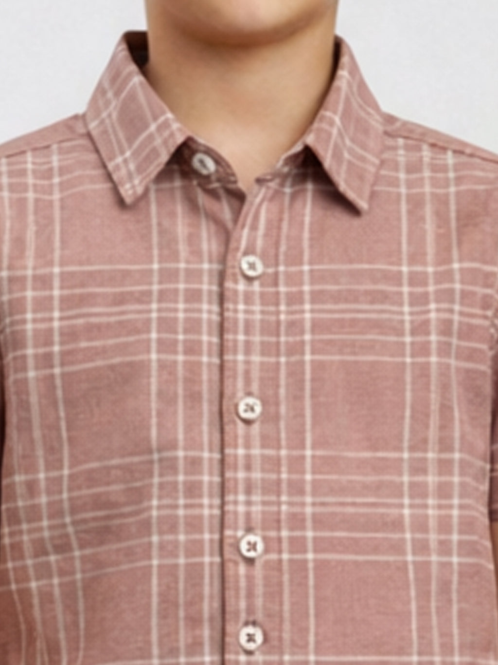 Boys Regular Fit Liberty Cut Cotton Casual Shirt Mild Orange Shade-BSC-7342-011-1OR