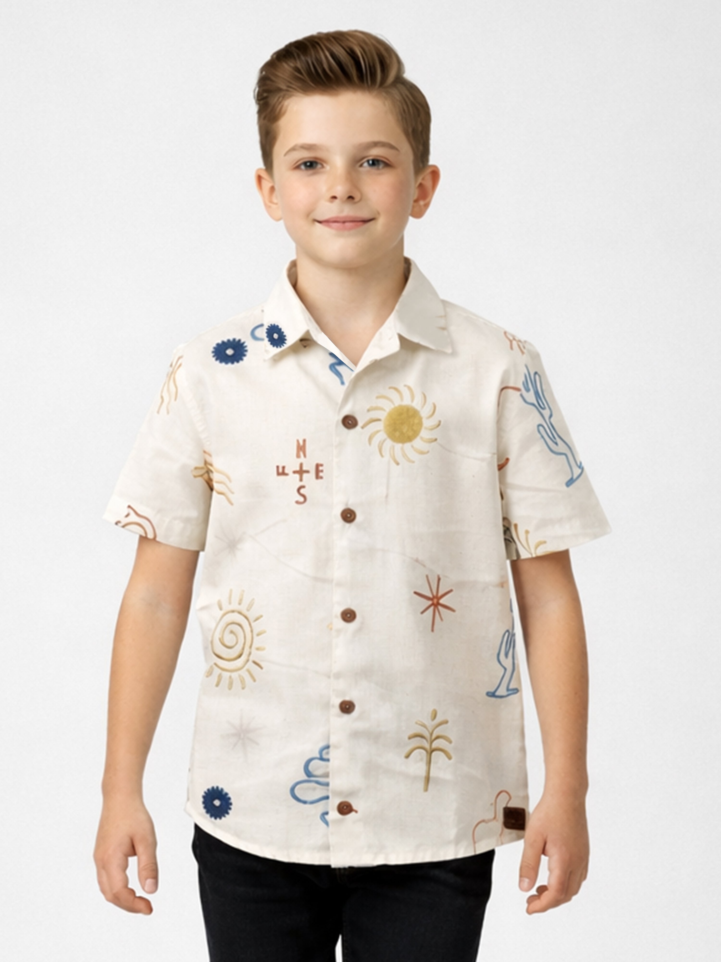 Boys’ Casual embroidery Shirt