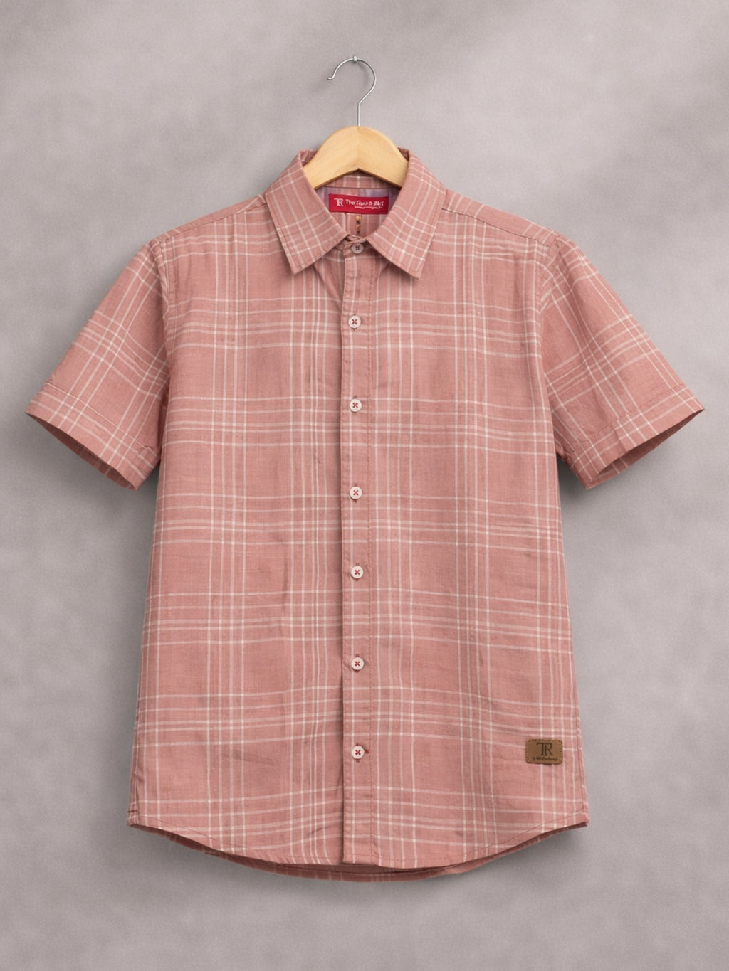 Boys Regular Fit Liberty Cut Cotton Casual Shirt Mild Orange Shade-BSC-7342-011-1OR