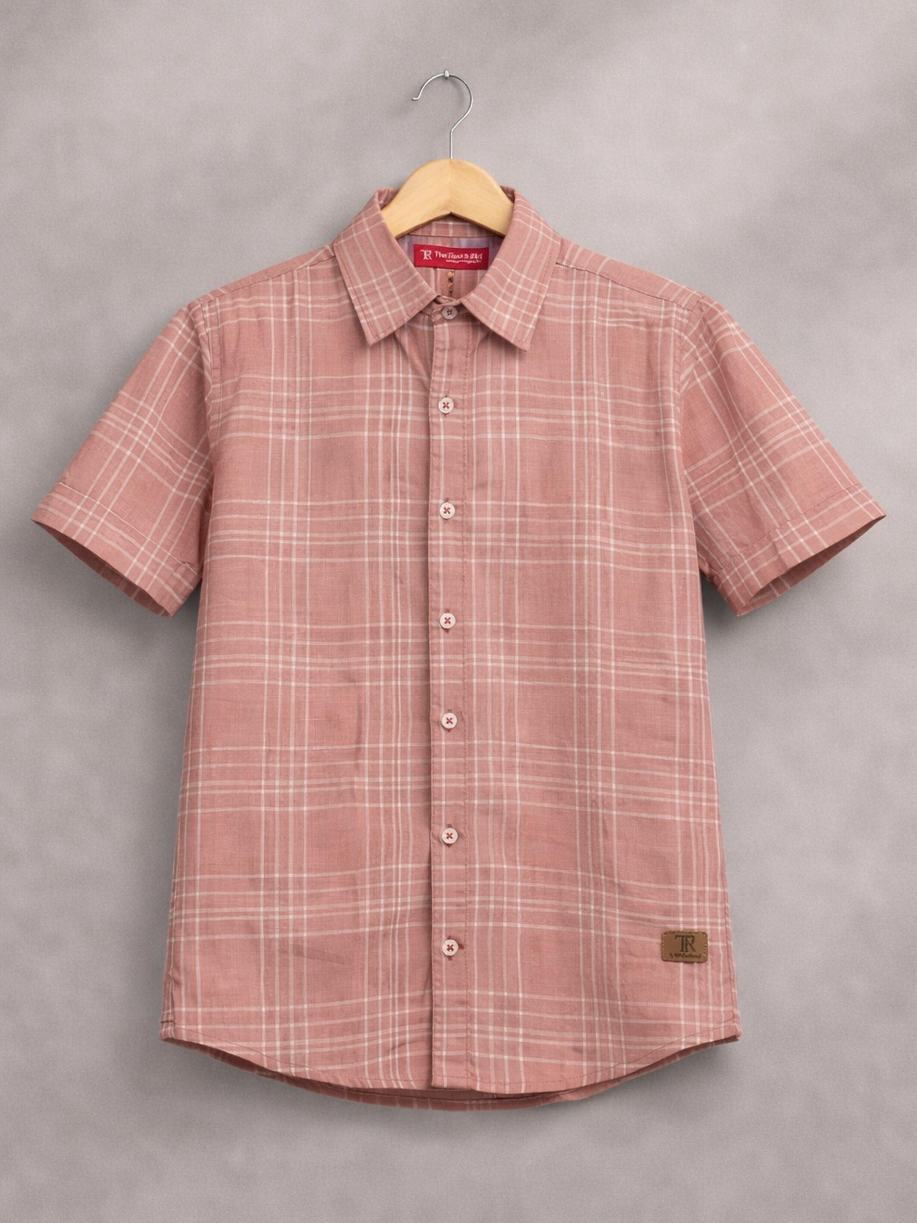 Boys Regular Fit Liberty Cut Cotton Casual Shirt Mild Orange Shade-BSC-7342-011-1OR